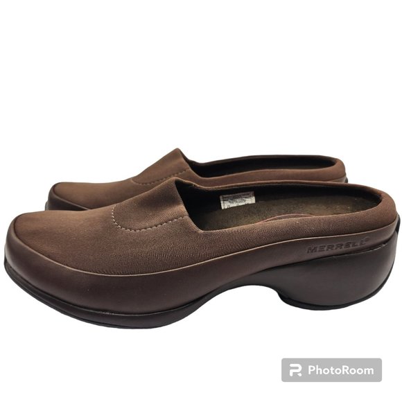 Women's Merrell Spire Slide Dark Brown Size 6.5 Q Form Air Cushion Heel EUC - Picture 2 of 10